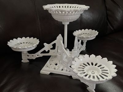 Cast Iron Plant Stand/Holder with Swinging Arms- Antique/Vintage