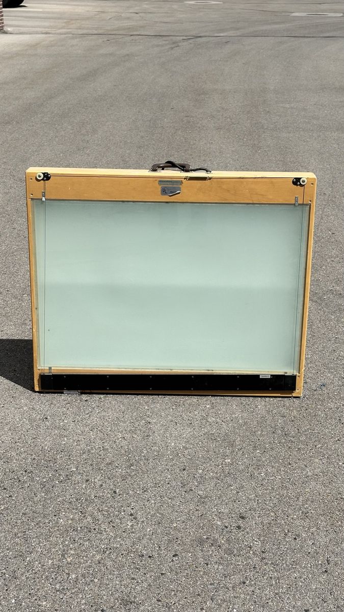 Vintage Hamilton Manufacturing Co. Wooden Light Table / Tracing Board Drafting/Architecture 
