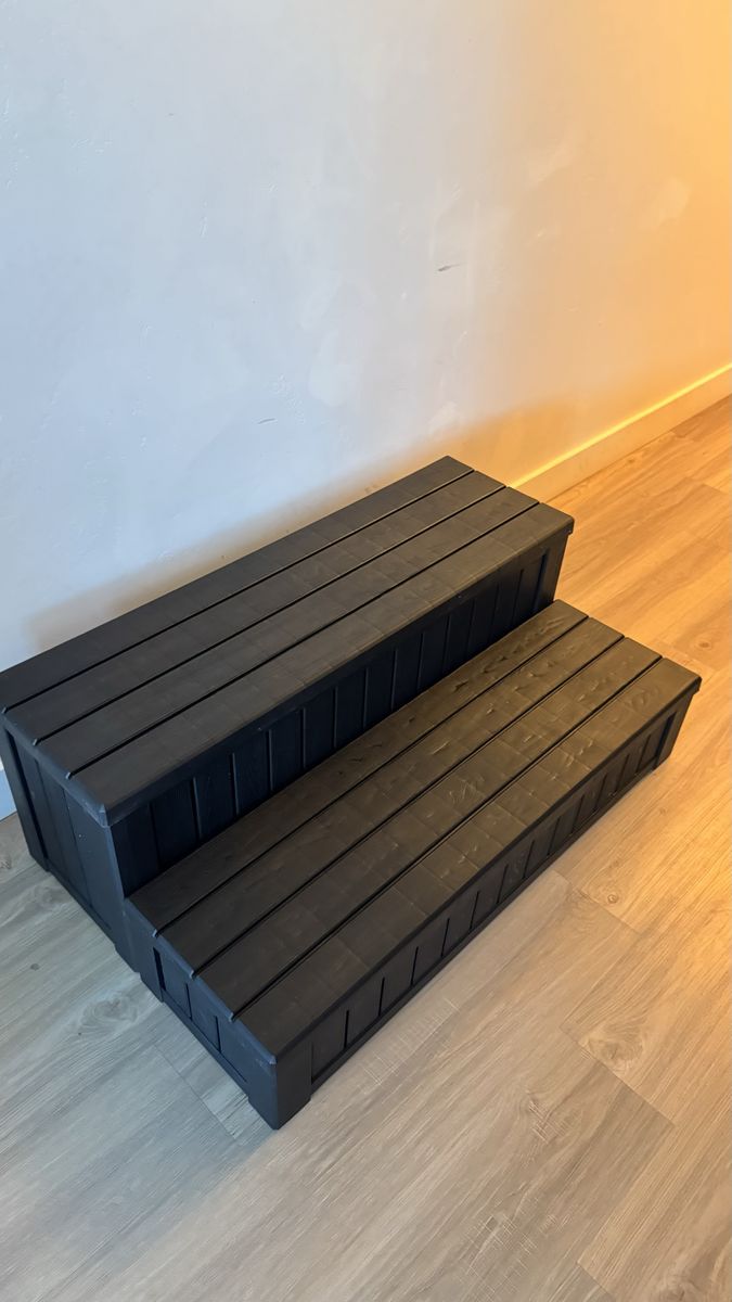 Universal Hot Tub Steps with Storage ( black)