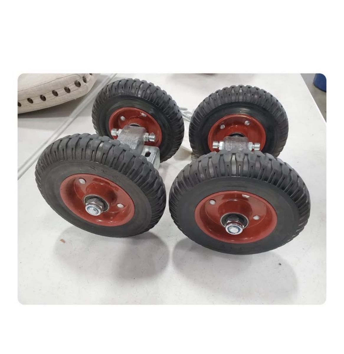 Set Of 2 Rolling Gate Wgeels Chain Link Gate New