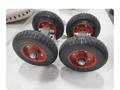 Set Of 2 Rolling Gate Wgeels Chain Link Gate New