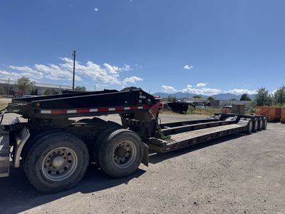 1999 Dynaweld DQT 55 Ton Lowboy Trailer