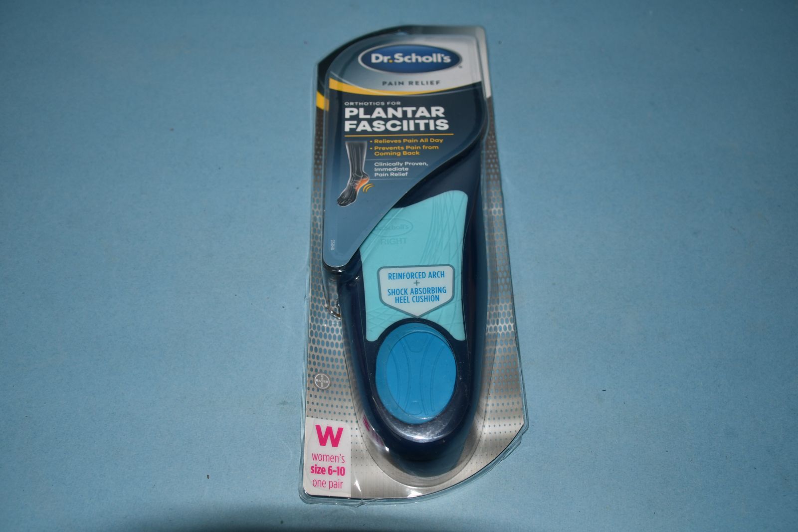 WOMEN'S NIP ~ DR SCHOLLS "PLANTER FASCIITIS" INSOLES ~ SIZE 6-10 ~ RELIEVES PAIN ~ NEVER USED
