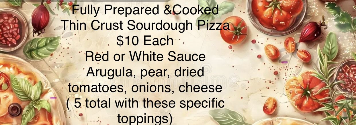 Thin Crust SourDough Pizza $10