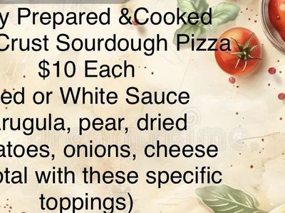 Thin Crust SourDough Pizza $10