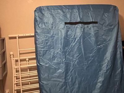 Farmhouse white metal bed frame & mattress