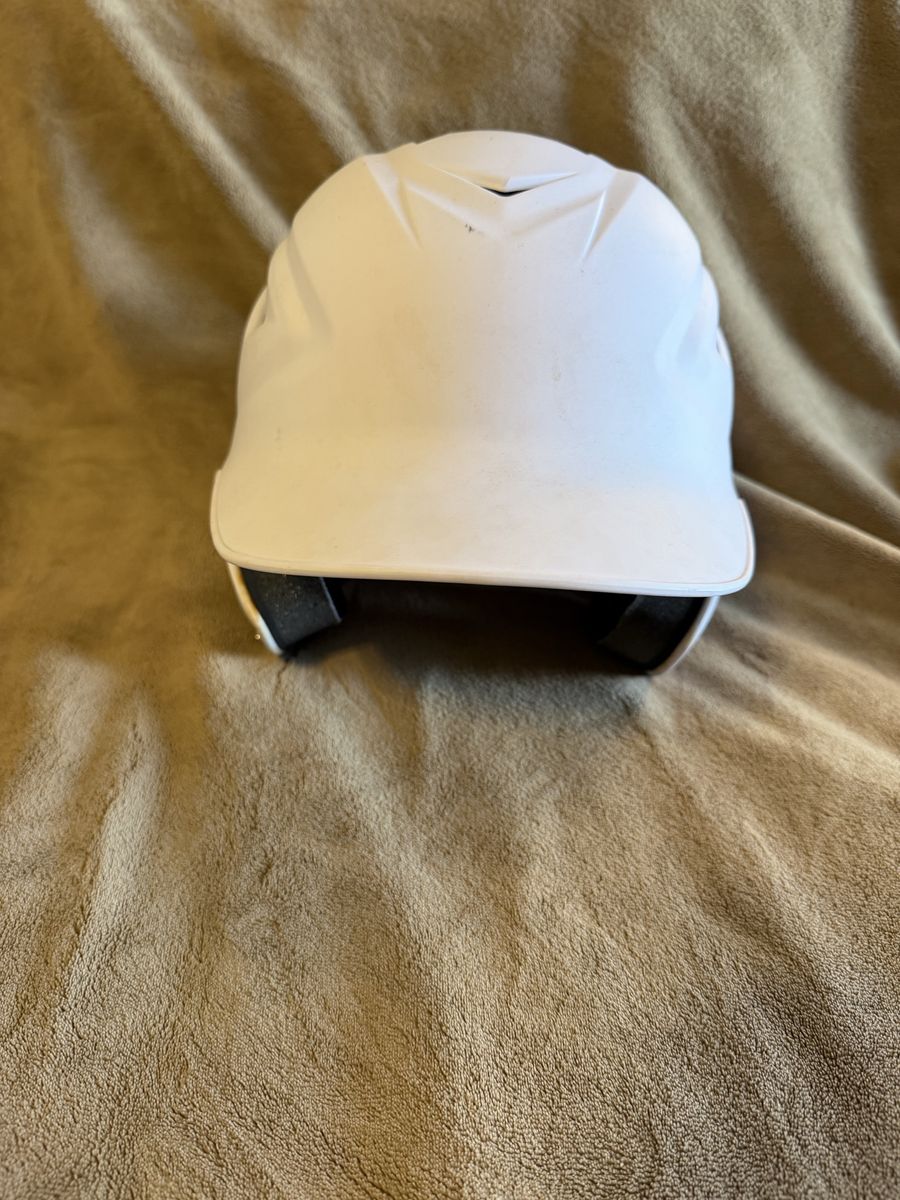 White baseball helmet