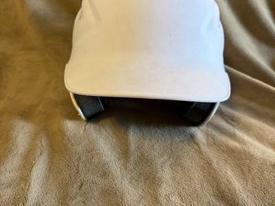 White baseball helmet