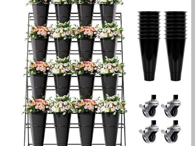 New Assembled Zaocaiou Flower Display Stand with 16 Round Buckets