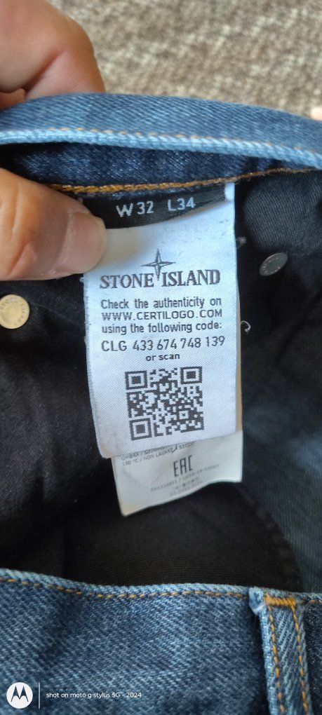 Stone Island Type RE-T blue jeans L34 W32