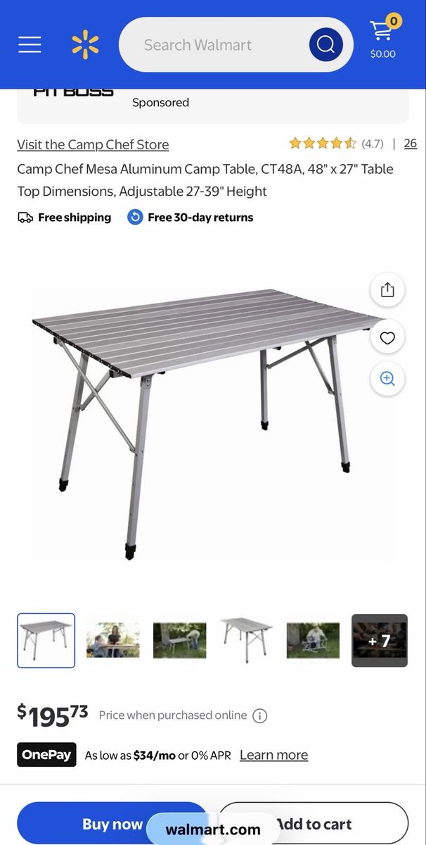 Camp Chef Mesa Aluminum Camp Table