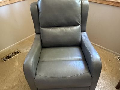 Estate Sale - Pair of Gray Leather Recliners - Good Condition - $350 OBO