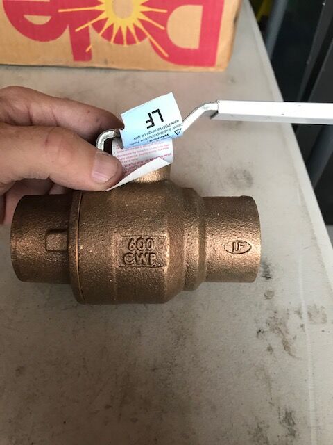 Plumbing Apollo ball valves 1.5 inch LEAD free.
