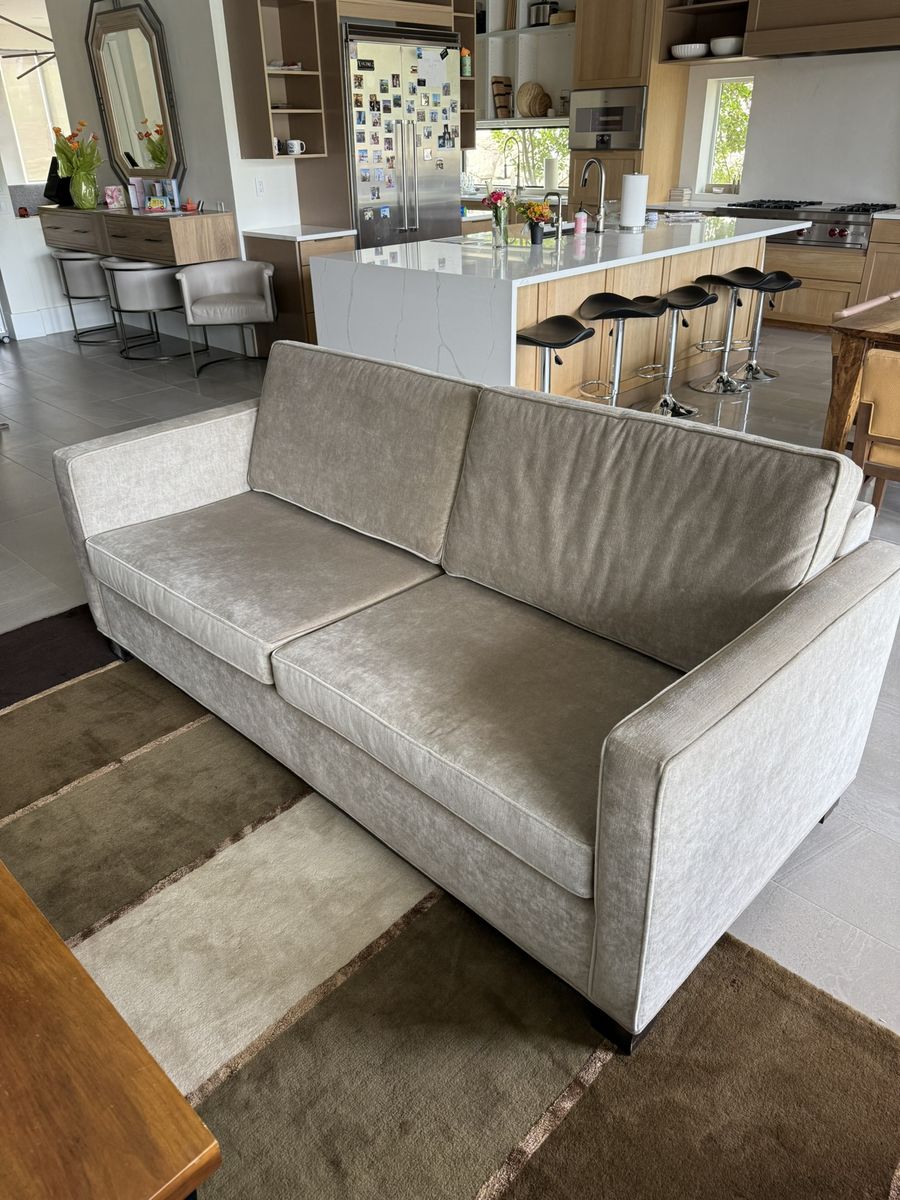 Neutral Modern Fabric Sofa, Commercial Grade OBO
