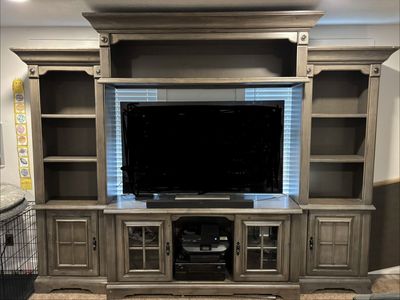 Rustic Wood Entertainment Center