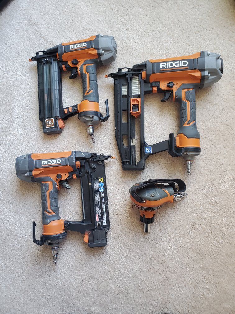 RIDGID Pneumatic Nailer Set – Tested & Working