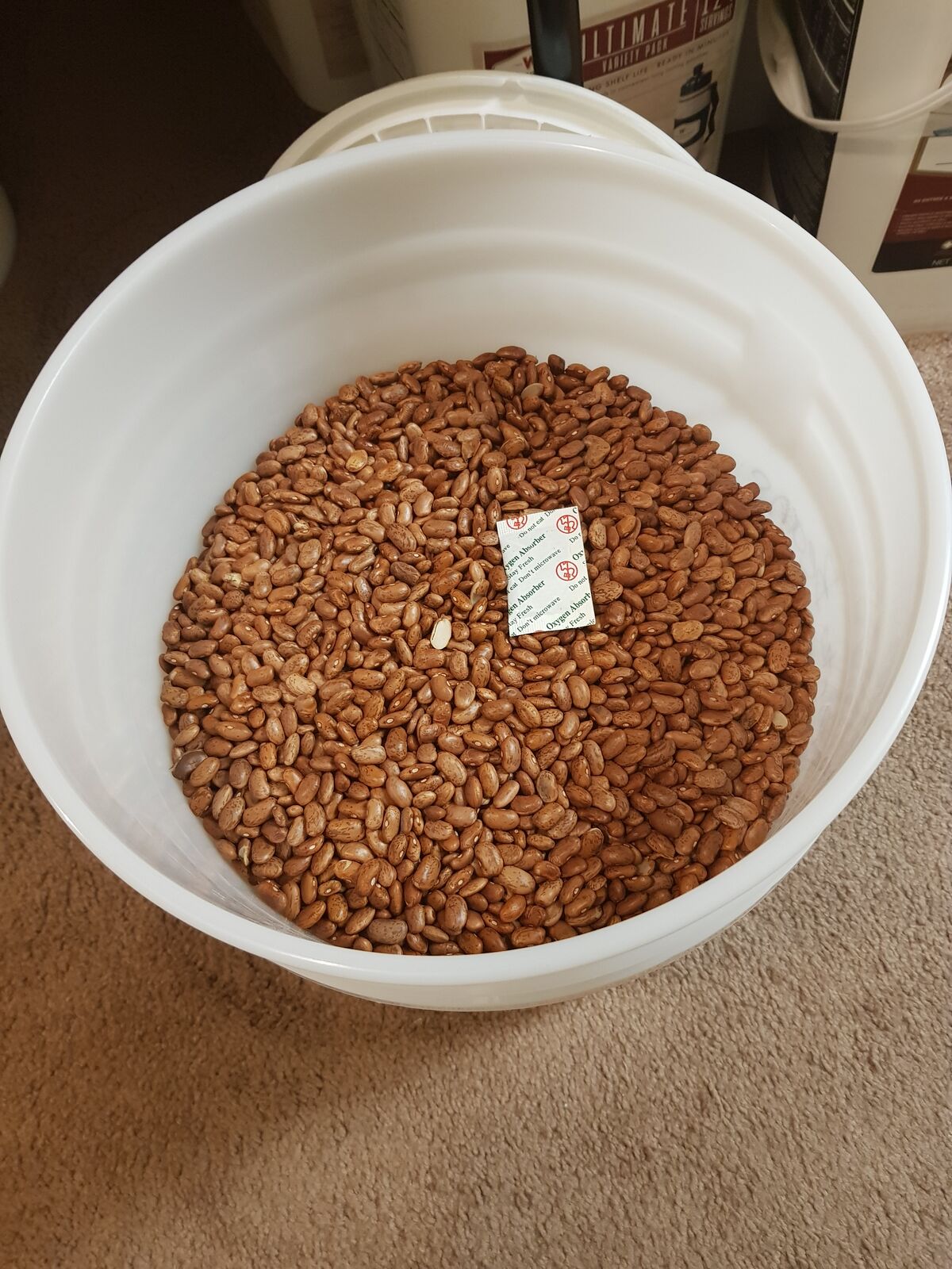 30lb Bucket of Pinto Beans for Food Storage