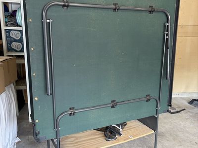 Free - Foldable Green Ping Pong Table with Rolling Base