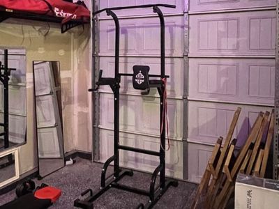 Fitness Power Tower Pull-Up Dip Station Home Gym Strength Training Equipment