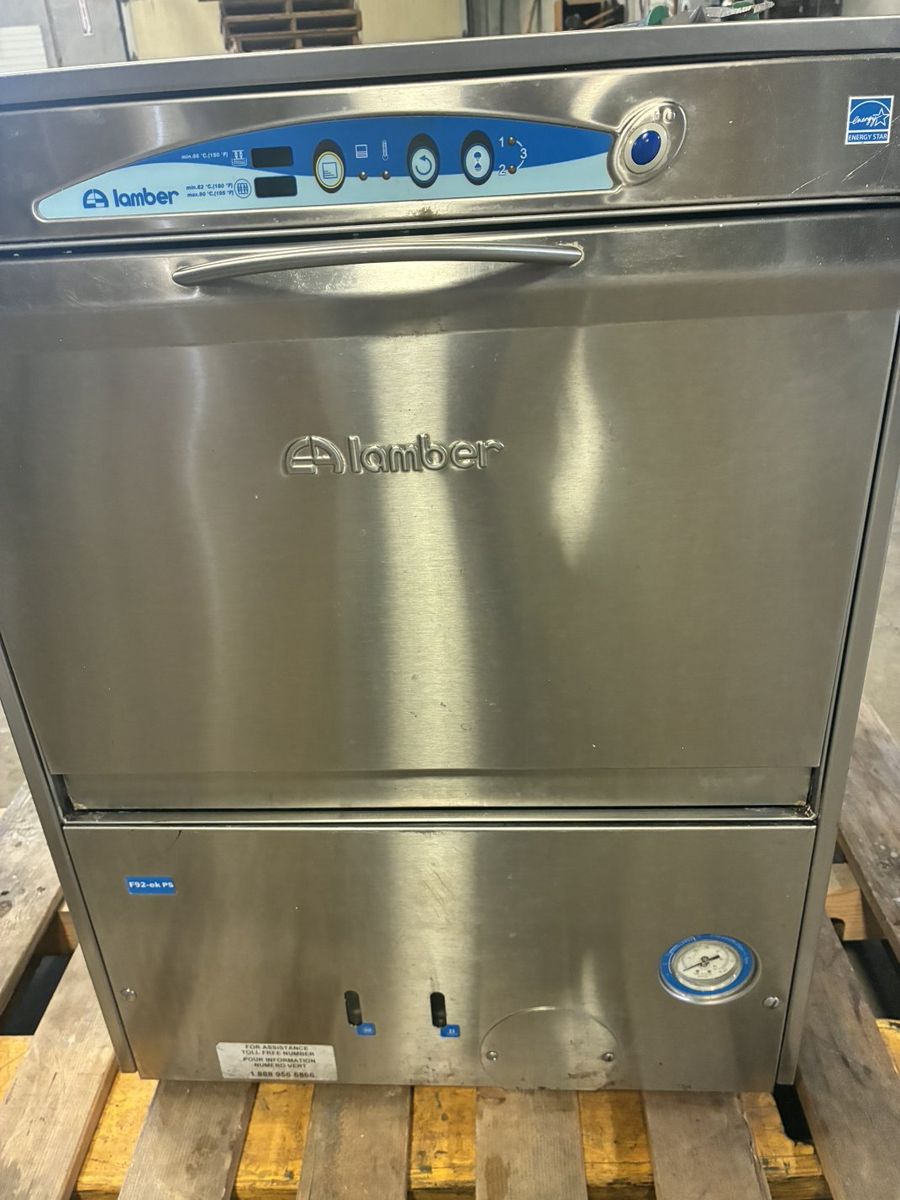 Lamber F92-ek Commercial Dishwasher Stainless Steel Undercounter