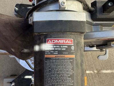 ADMIRAL 12" Dual-Bevel Sliding Compound Miter Saw 120V 15A 3800 RPM - $65 OBO