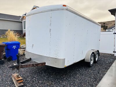 7x14 Enclosed Cargo Utility Trailer Toy Hauler