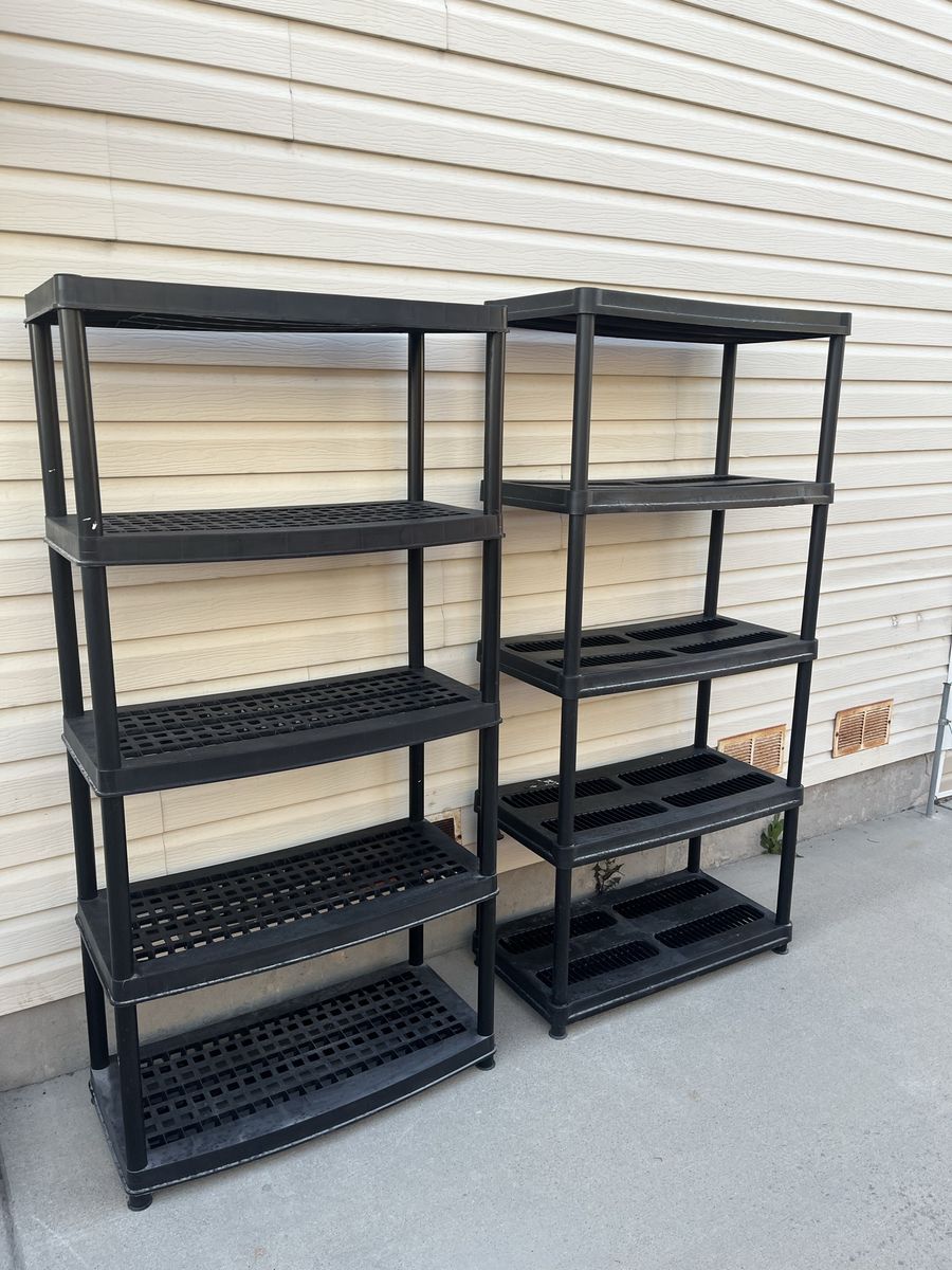 Plastic shelves