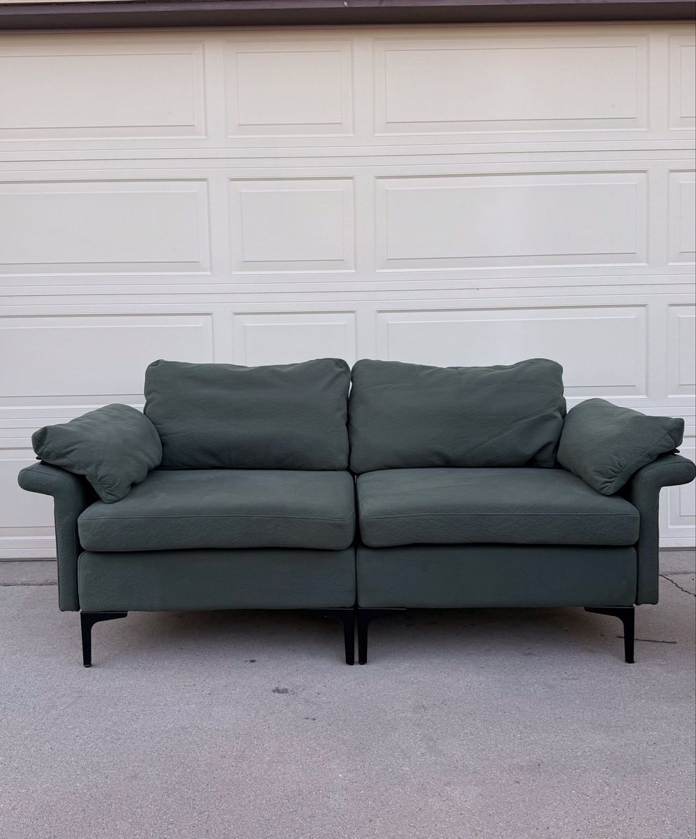Forest Green Sofa - Modern Loveseat Couch
