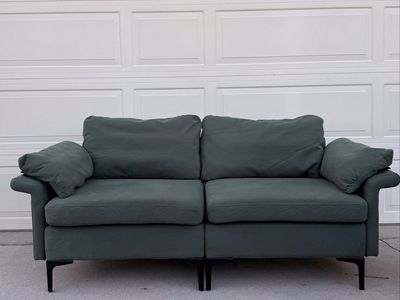 Forest Green Sofa - Modern Loveseat Couch