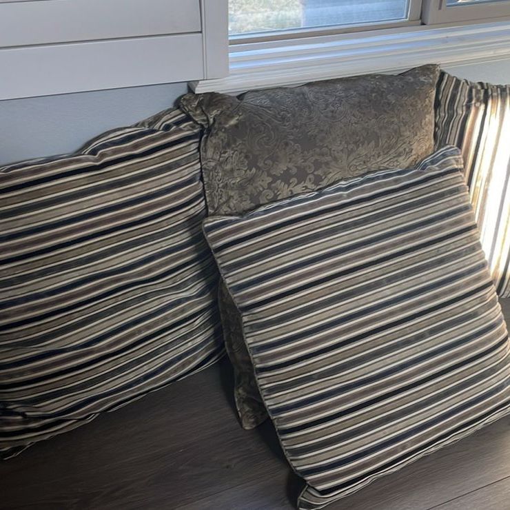 Assorted Couch Replacement Cushions & Throw Pillows Set