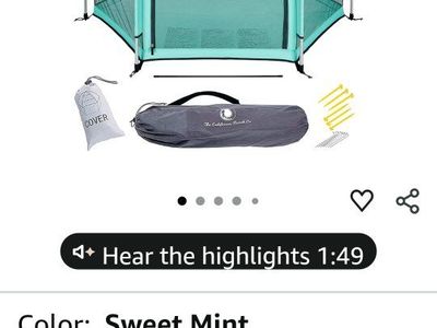 mint green pop n go playpen