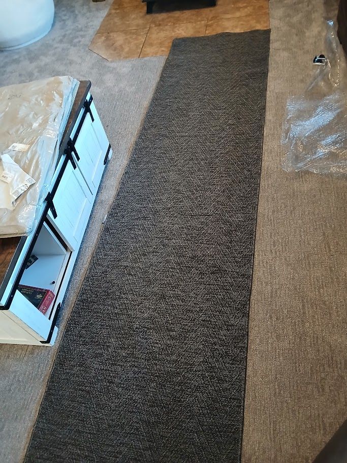 Rug, Dark Grey, 2'5"x10'2"