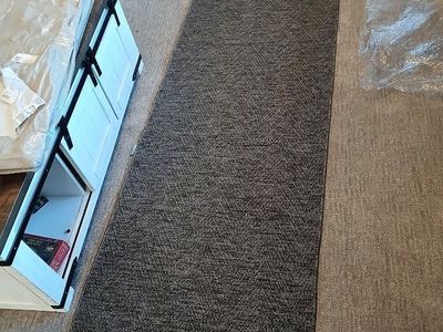 Rug, Dark Grey, 2'5"x10'2"
