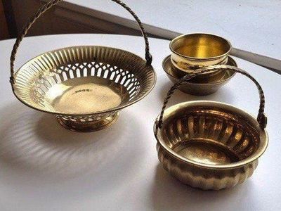 2 Brass Baskets