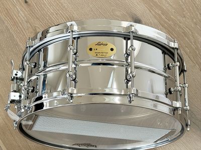 LUDWIG 6.5X14 Chrome over Brass Snare Drum