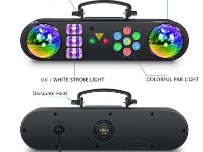 5-in-1 LED DJ Party Light Bar with Tripod Stand & Remote