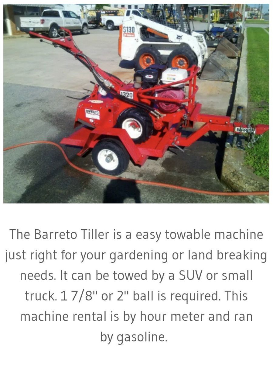 tiller for rent 85 a day