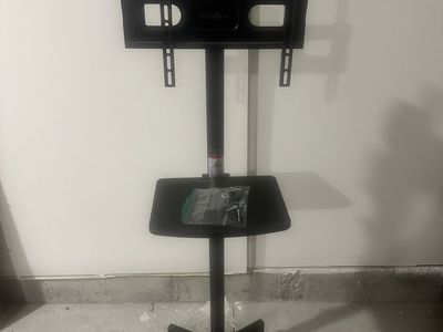 Perlegear Universal Mobile TV Stand Mount with Wheels and Shelf for 23-60" TVs