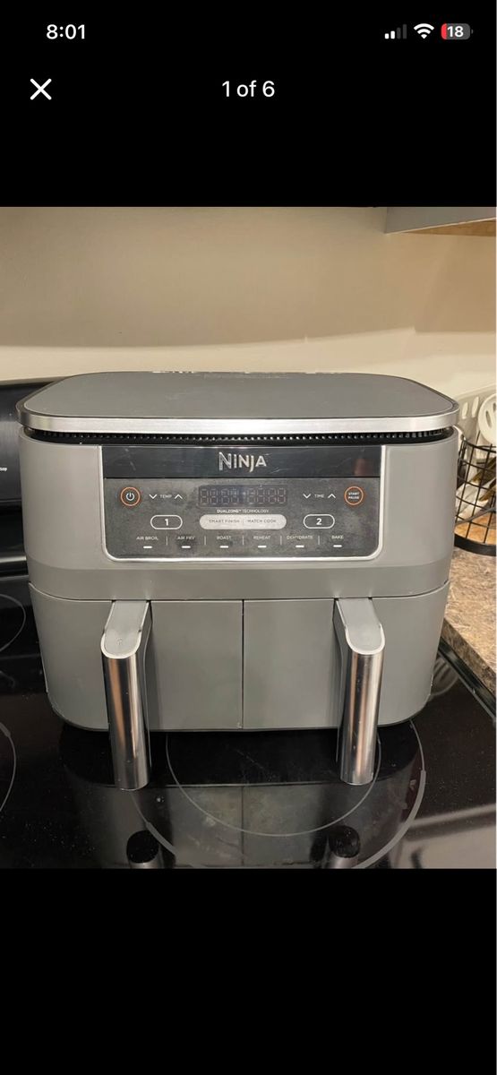 Ninja DualZone Air Fryer Double Basket Gray