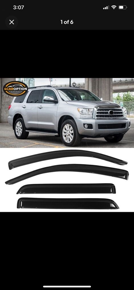 08-20 Toyota Sequoia Window / Rain Visors