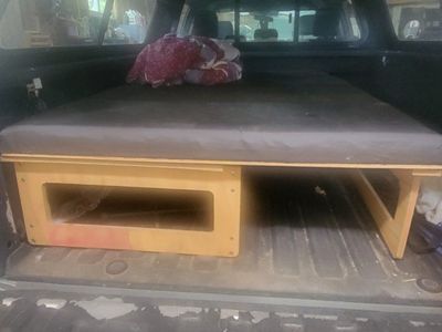 Custom madeTruck bed sleeping platform