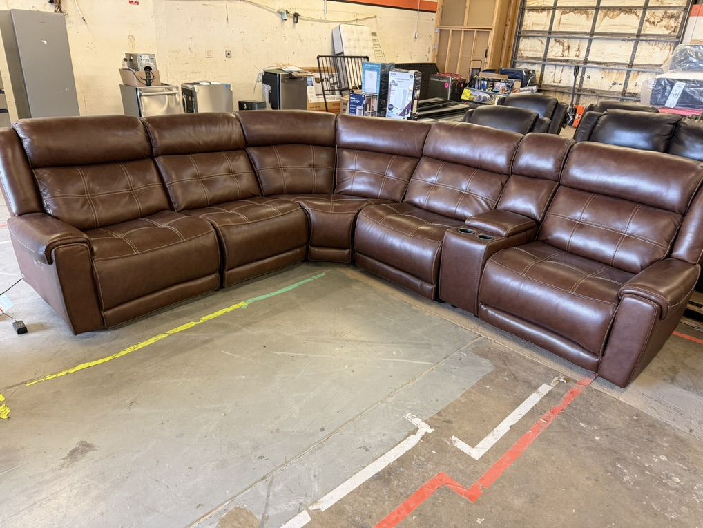 Concord Leather Sectional
