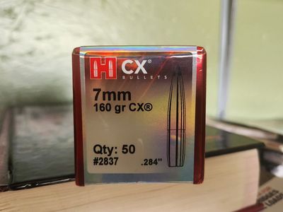 Hornady CX 7mm 160 gr CX .284" Bullets - Qty: 50 - Item #2837