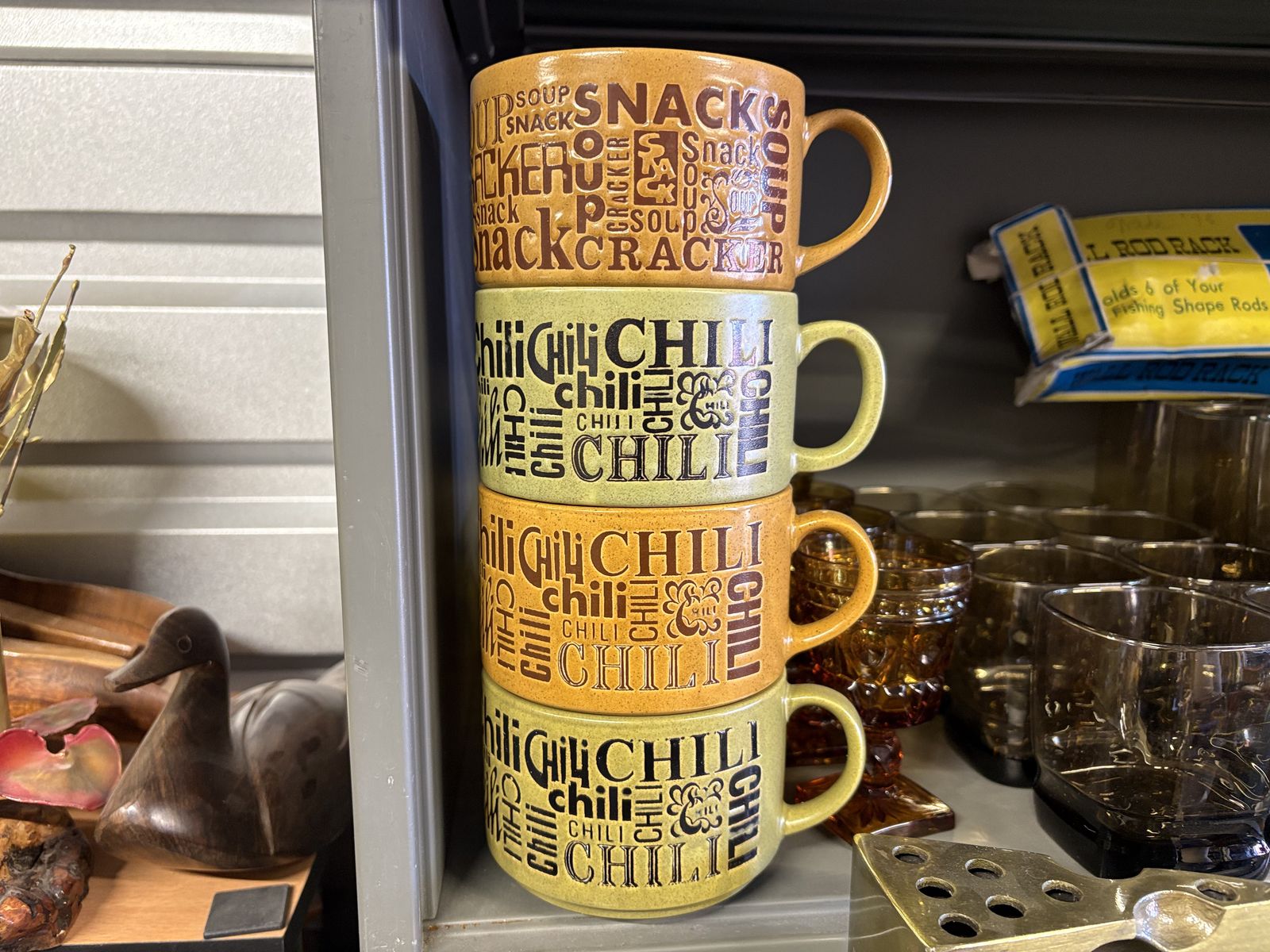 Vintage stoneware chili and soup mugs by Otagiri