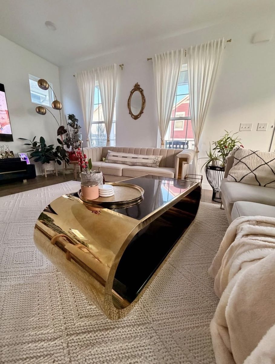 Gold accent Center Table