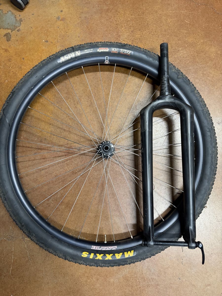32” wheel and Carver fork