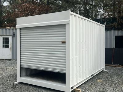 Storage Container with Roll-Up Door