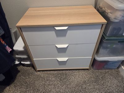 IKEA three - drawer dresser, $10