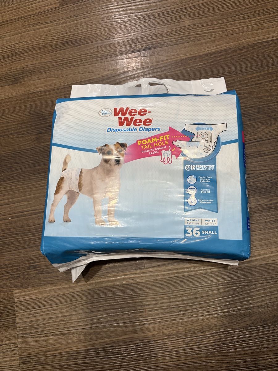 Four Paws Wee-Wee Disposable Dog Diapers Size Small 36 Count