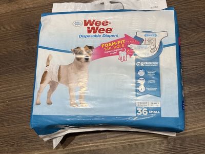 Four Paws Wee-Wee Disposable Dog Diapers Size Small 36 Count